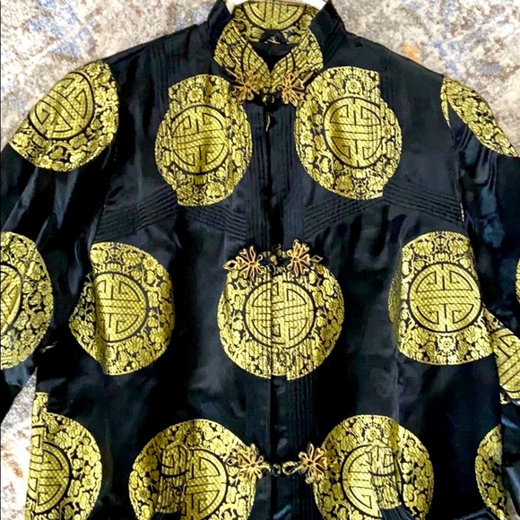 Woman’s Medallion Asian Silk Jacket SMALL - Picture 3 of 6